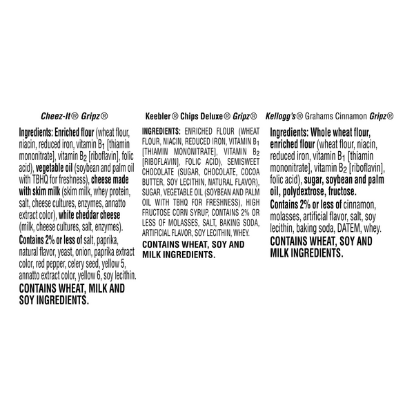 Keebler Gripz Chips Deluxe/CheezIt/Grahams Snack Variety Pack, 140.9 oz Pouches HyVee