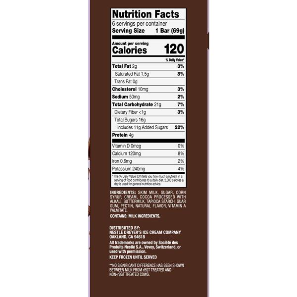 Skinny Cow Full On Fudge Low Fat Fudge Bar 6 4 Fl Oz Hy Vee Aisles