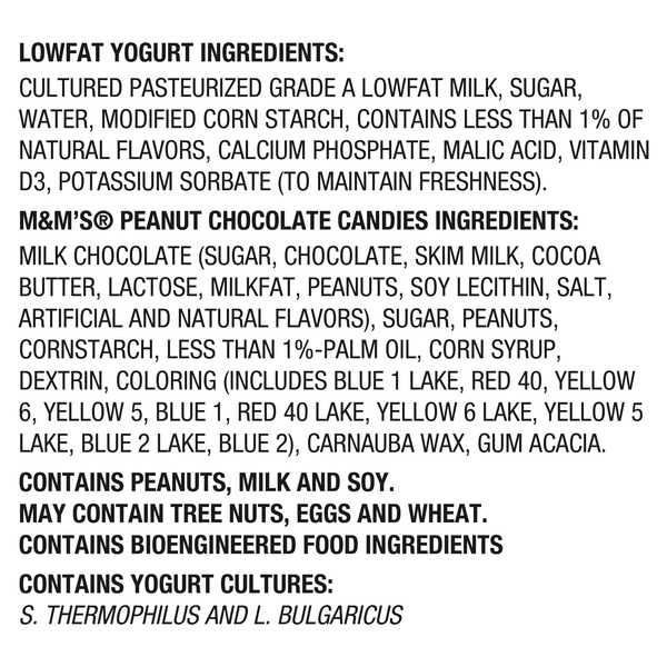 YoCrunch Peanut M&M's Vanilla Lowfat Yogurt Cups, 4 ct / 4 oz - Metro Market