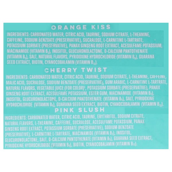 Alani Variety Pack, Orange Kiss, Cherry Twist, Pink Slush Energy