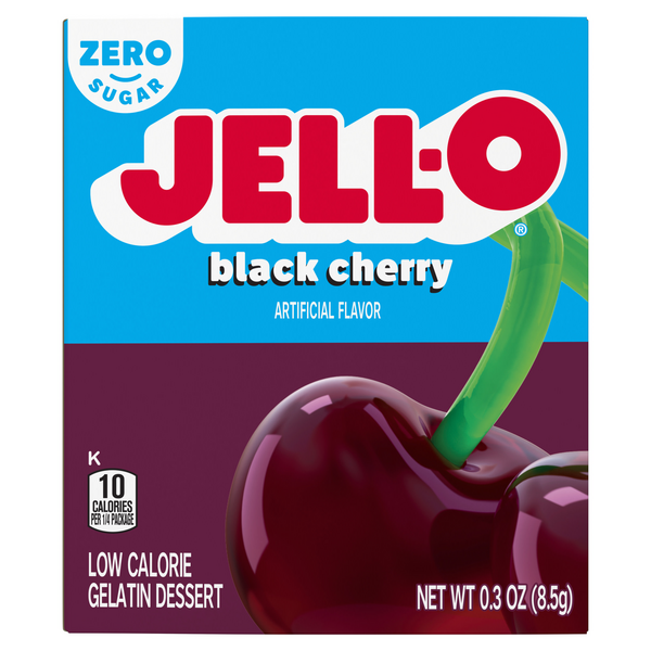 Jell-O Sugar Free Black Cherry Low Calorie Gelatin Dessert | Hy