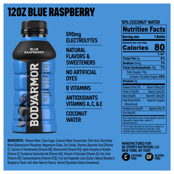 Body Armor Super Drink, Blue Raspberry 8Pk Hy-Vee Aisles Online