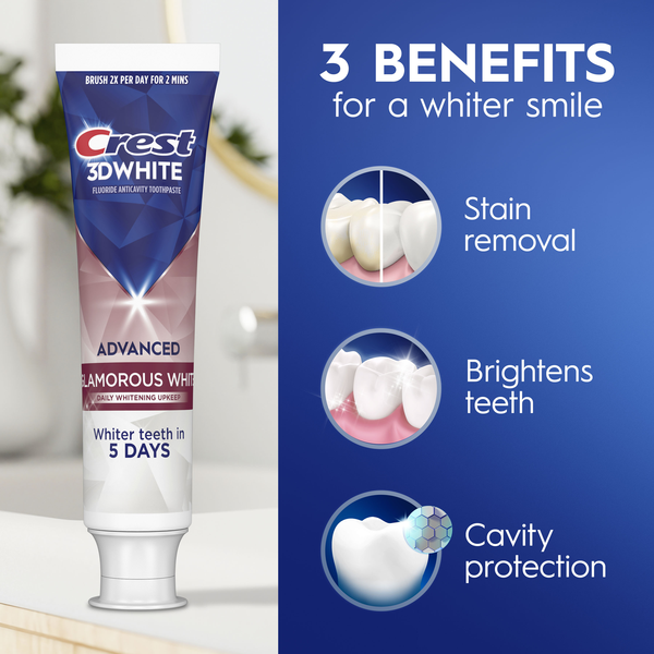Crest 3D White Advanced Glam White 2Pk | Hy-Vee Aisles Online