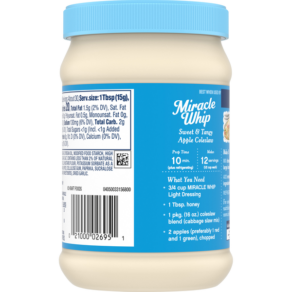 Kraft Miracle Whip Original Dressing, 2 ct./30