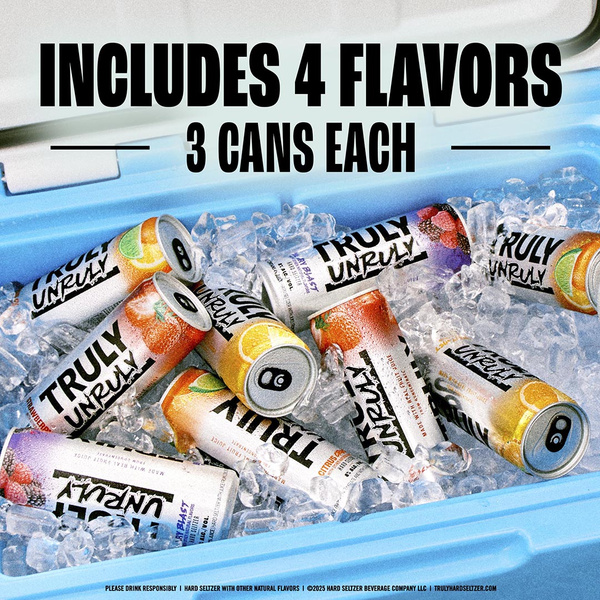 TRULY Unruly Hard Seltzer Variety Pack 8% ABV (12 fl. oz. Can