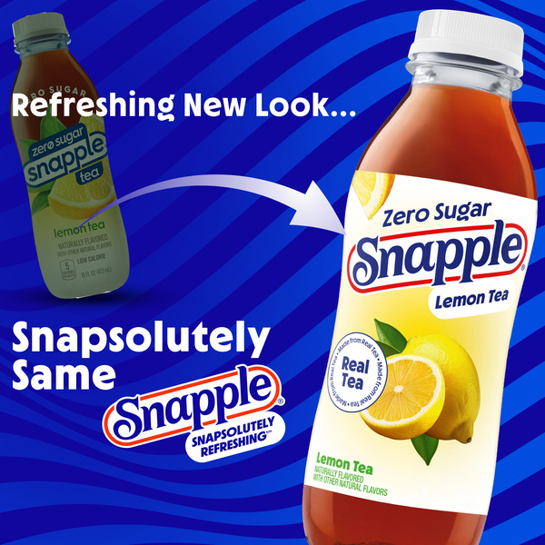 Snapple Zero Sugar Lemon Tea, 16 fl oz bottle, 6 pack | Hy-Vee