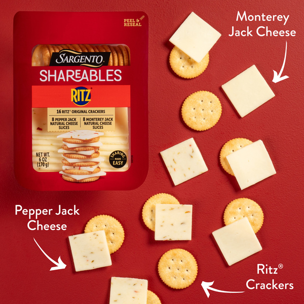 Sargento Shareables Pepper Jack & Monterey Jack Natural Sliced