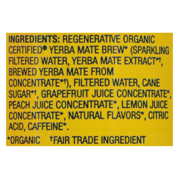 Guayaki Yerba Mate Sparkling Grapefruit Ginger | Hy-Vee Aisles