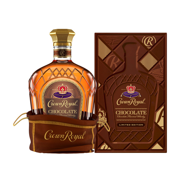 Crown  塩キャラメル & チョコレート 750ml セット Crown Royal Chocolate Flavored Whisky, 750 mL | Hy-Vee Aisles