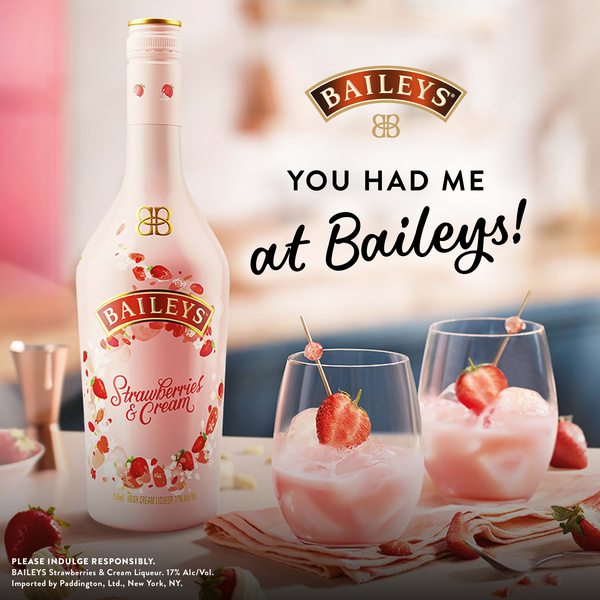 MADE IN USA アメリカ製 美品Bailey/ベイリー Baileys Strawberries & Cream Liqueur, 750 mL | Hy-Vee Aisles