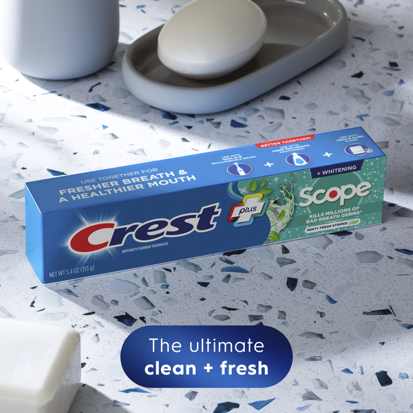 Crest Complete + Scope Whitening Toothpaste - Minty Fresh Striped