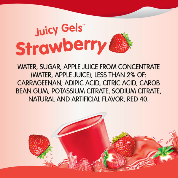 Snack Pack Strawberry Flavored Juicy Gels Cups, 3.25 oz., 4-Count