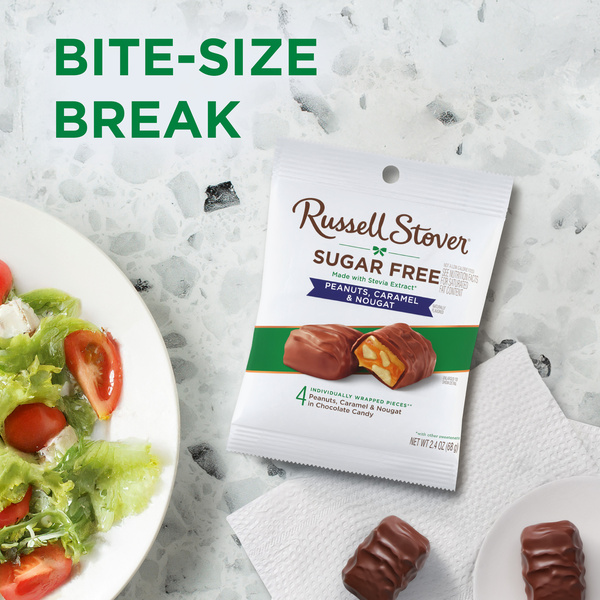 RUSSELL STOVER Sugar Free Peanut, Caramel & Nougat Chocolate Candy