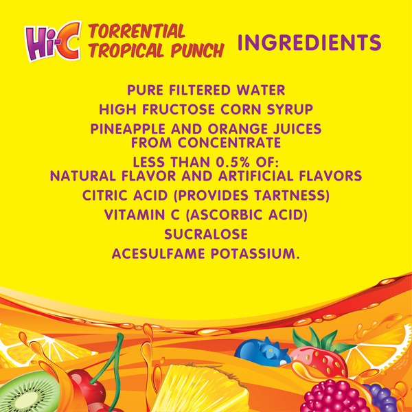 Hi-C Torrential Tropical Punch Fruit Drink 8 Pack | Hy-Vee Aisles