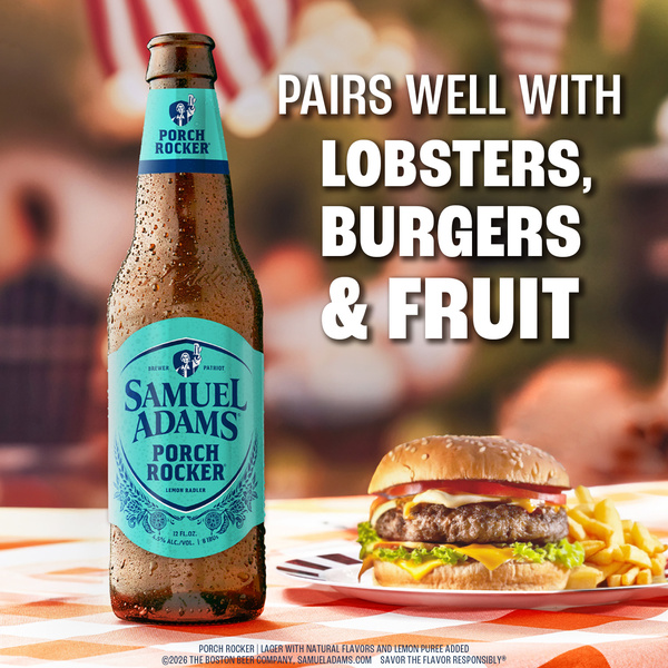 Samuel Adams Porch Rocker Lemon Radler Seasonal Beer (12 fl. oz