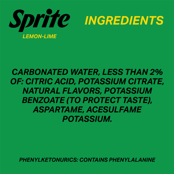 Sprite Zero Sugar Lemon-Lime Caffeine Free Soda Soft Drink Bottle
