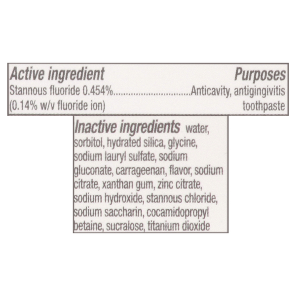 crest gum restore active ingredients