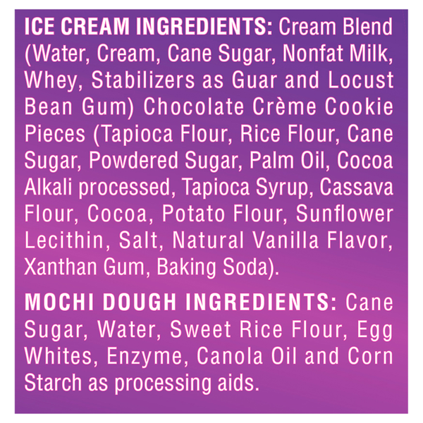 My/Mo Mochi Ice Cream Cookies Cream 6 - 1.5 Oz Pieces | Hy-Vee